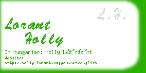 lorant holly business card